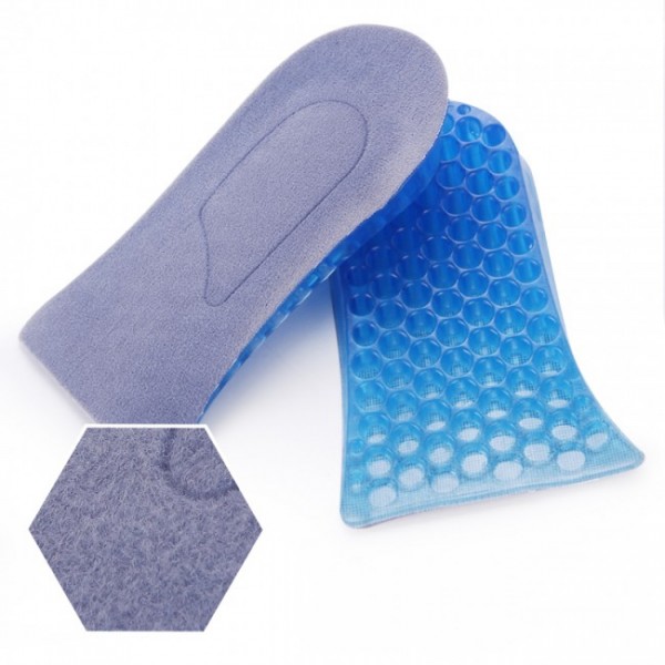 Height Half 2CM - 6.5CM Silicone Elevator Insole Insoles Shoes Pads