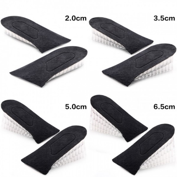 Height Half 2CM - 6.5CM Silicone Elevator Insole Insoles Shoes Pads