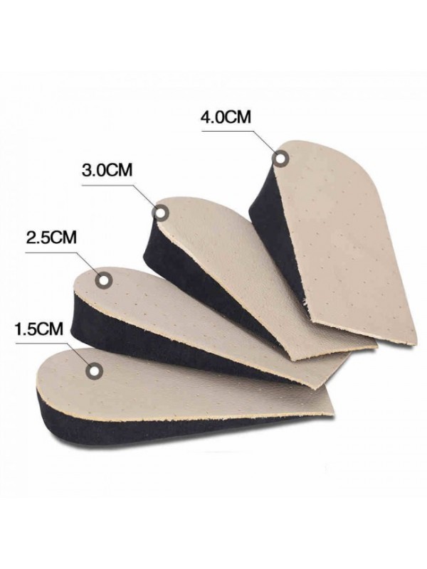 1.5CM to 4CM Half Cowhide Height Increasing Insoles
