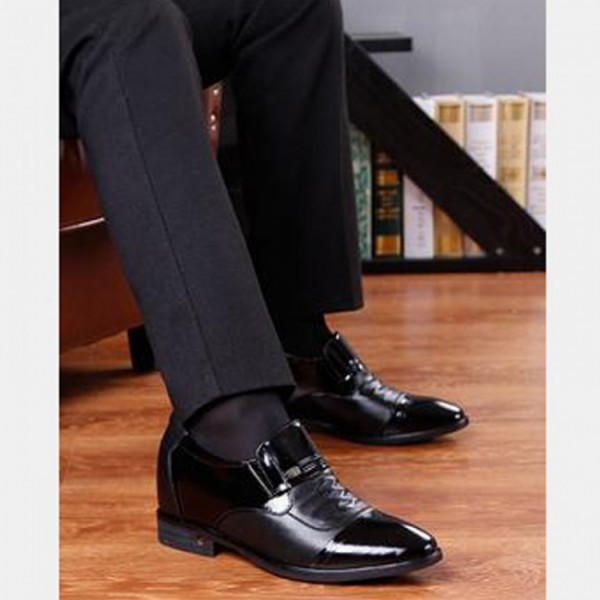 3.2Inches/8CM Cap toe slip on Height Increasing Dress Loafers