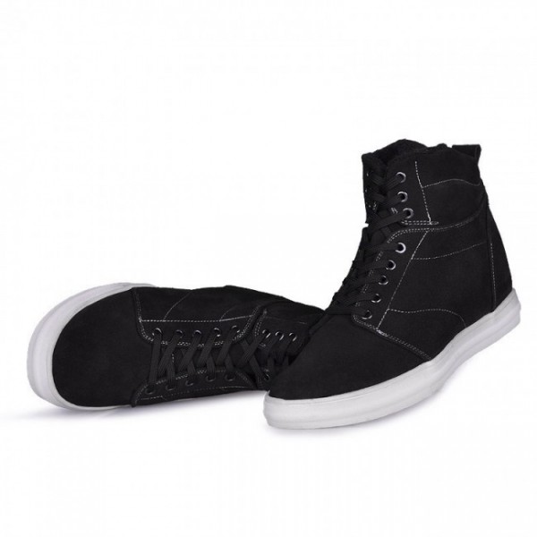 Men 2.75Inches/7CM Height Black Elevator Boots