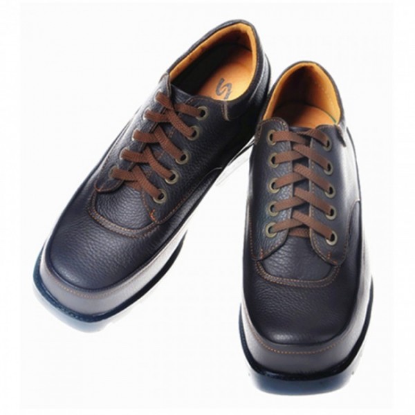 Casual 4Inches/10CM Black Height Increasing Elevator Shoes